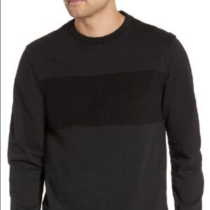 BLDWN Jens Chest Stripe Tonal Black Crewneck